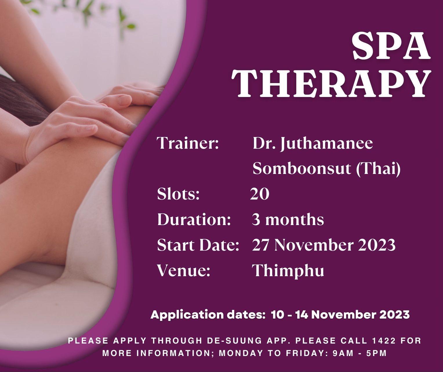 Spa Therapy training session with Dr. Juthamanee Somboonsut! 