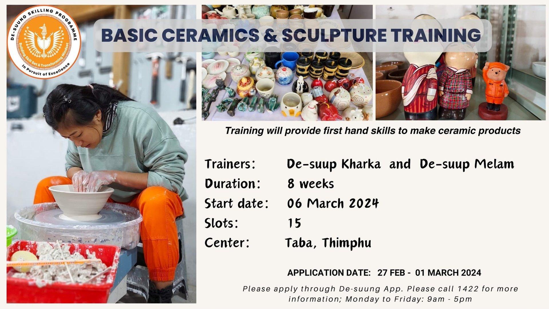 Basic Ceramic & Sculpture Training